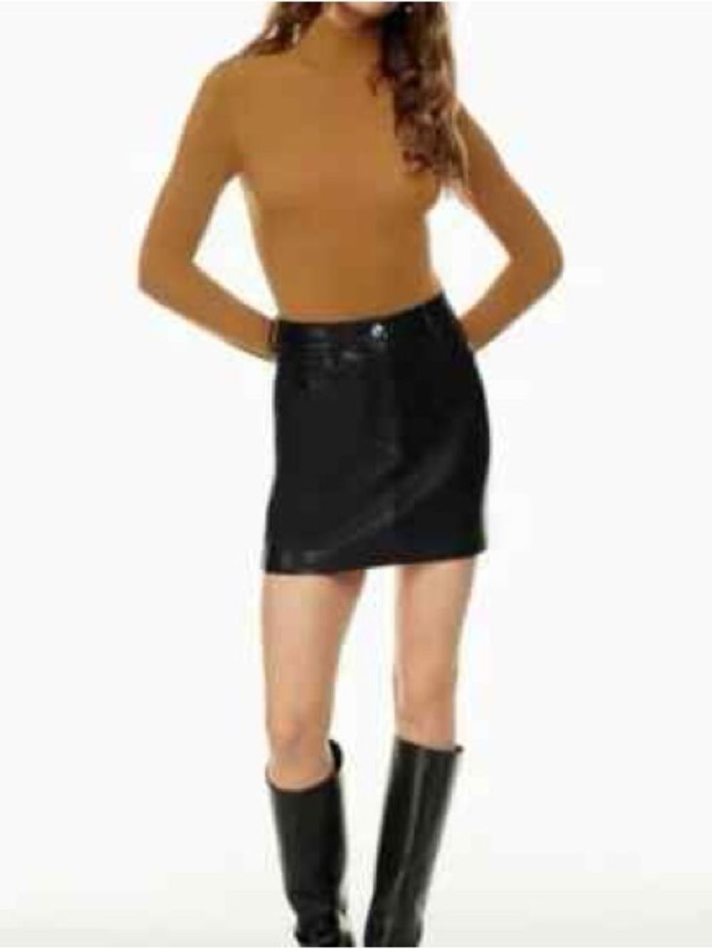 Aritzia Wilfred Chemistry Vegan Leather Skirt (8)